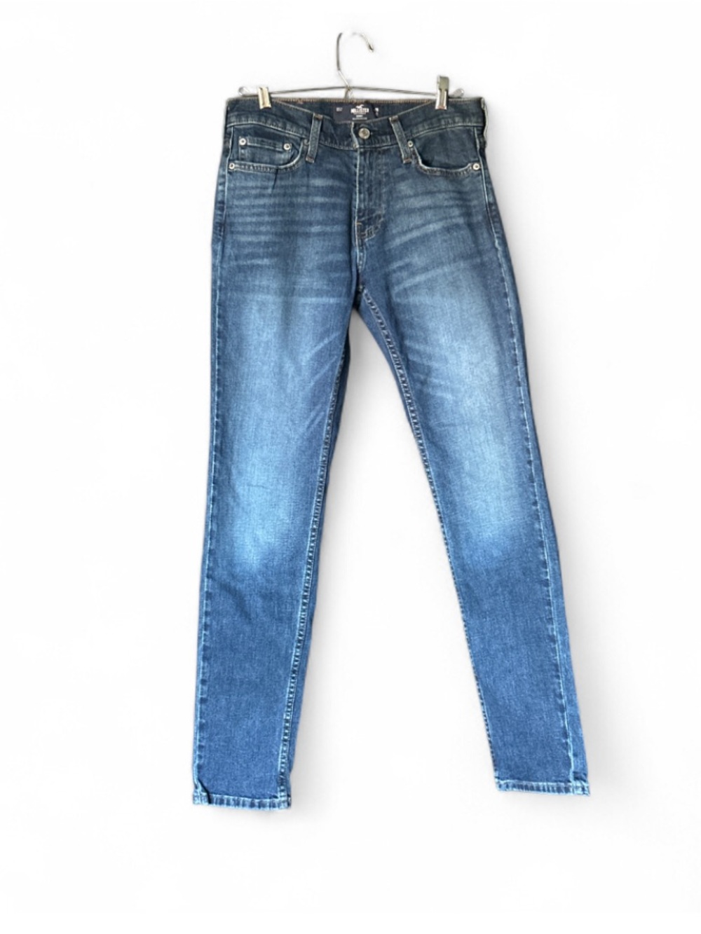 Hollister Men's Skinny Denim Jeans in Washed Blue 29 x 32